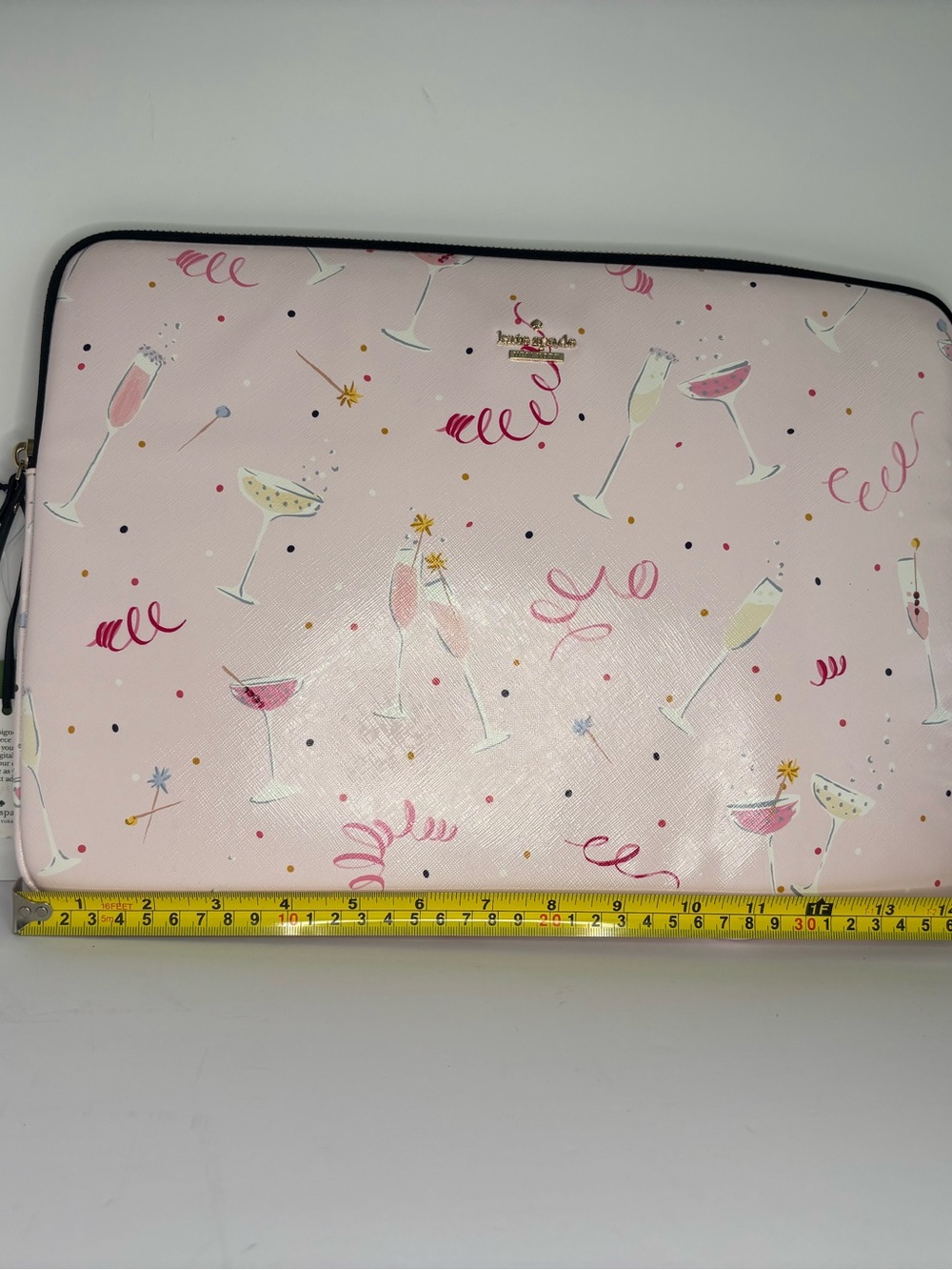 kate spade Pink Confetti Champagne Print Laptop Sleeve